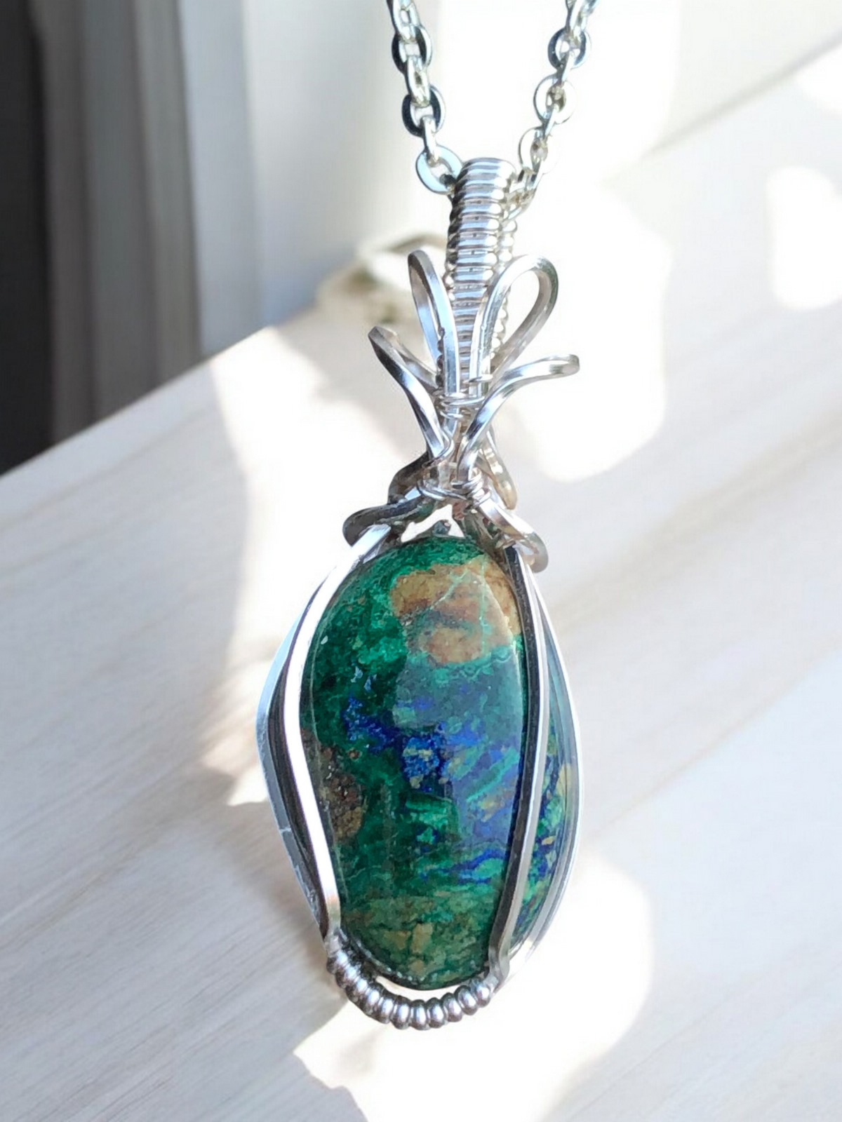 azuromalachit šperk